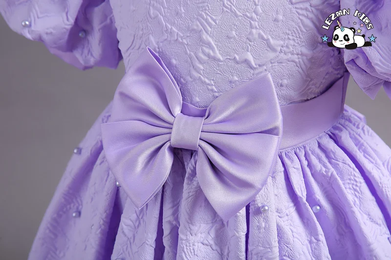 LEZONKIDS - Princess Flower Girl Dress Summer Tutu Wedding Birthday Party Kids Dresses for Girls Teenager Prom Designs Dress